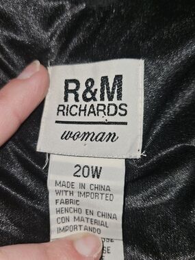 Vintage R&M Richards 20W Black Midi Slip Dress